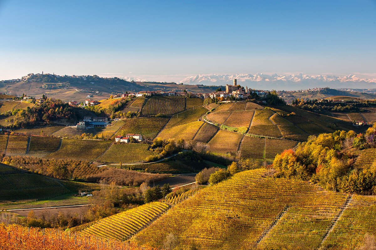 Piemont Landschafts-Panorama